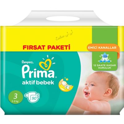 پوشک پمپرز ترک سایز 3 اونتاژ (90 تایی) pampers prima