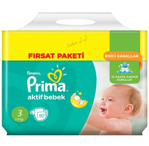 پوشک پمپرز ترک سایز 3 اونتاژ (90 تایی) pampers prima