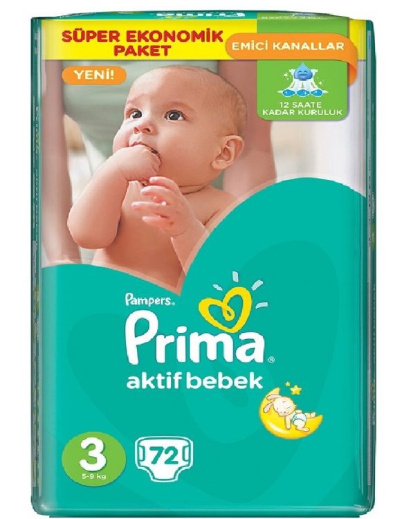 پوشک پریما پمپرز ترک سایز3 (72تایی) Prima Pampers