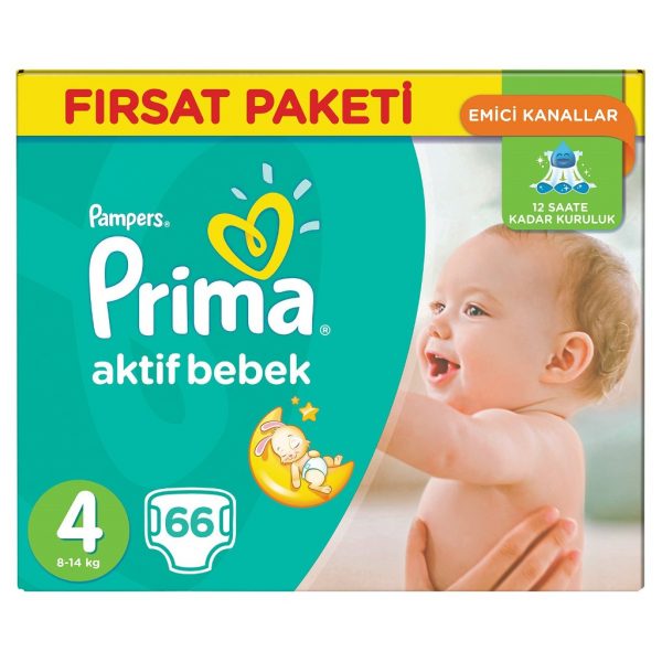 پوشک پریما پمپرز ترک سایز 4 (66 تایی) Prima Pampers