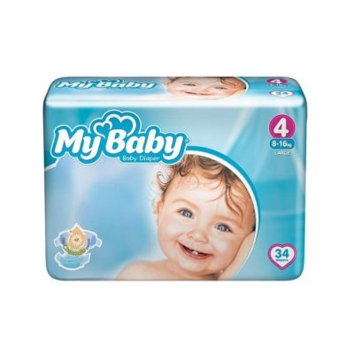 پوشک مای بیبی مدل Premium سایز 4 (34 عددی) My baby