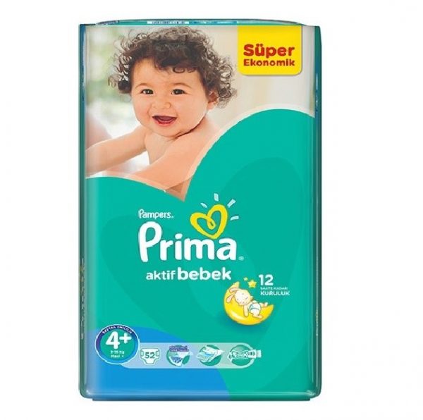 پوشک پریما پمپرز ترک سایز +4(52تایی) Prima Pampers