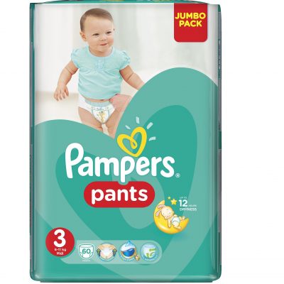 پوشک شورتی پمپرز سایز 3 (60 عددی) لهستانی pampers