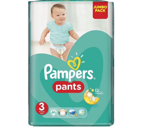 پوشک شورتی پمپرز سایز 3 (60 عددی) لهستانی pampers