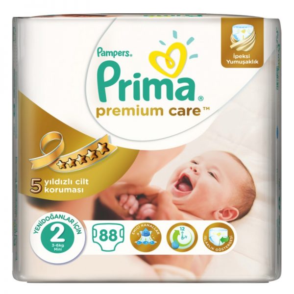 پوشک بچه پریما پمپرز سفید (pampers prima sensitiv) ضد حساسیت لهستانی سایز 2