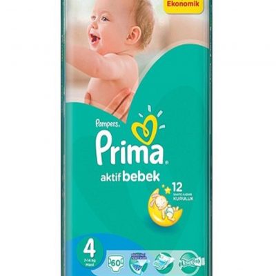 پوشک پریما پمپرز ترک سایز4 (60تایی) Prima Pampers