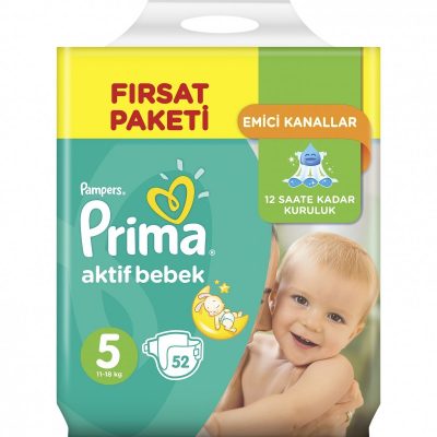 پوشک پریما پمپرز ترک سایز 5 (52 تایی) Prima Pampers