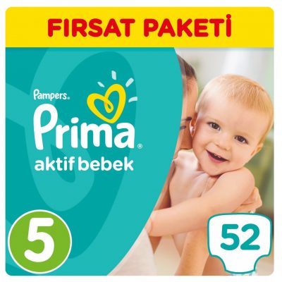 پوشک پریما پمپرز ترک اونتاژ سایز5 (52تایی) همراه هدیه Prima Pampers