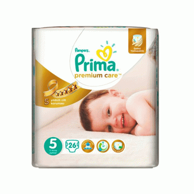 پوشک بچه پریما پمپرز سفید pampers prima sensetiv ضد حساسیت لهستانی سایز 5