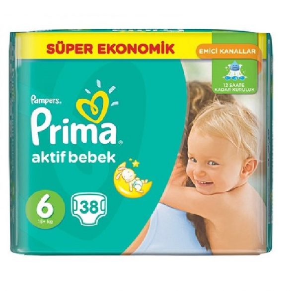 پوشک پریما پمپرز ترک سایز 6 (38تایی) Prima Pampers