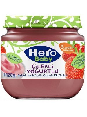 پوره میوه توت فرنگی و ماست هرو بیبی hero baby پوره میوه توت فرنگی و ماست هرو بیبی hero baby