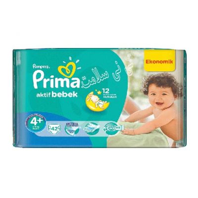 پوشک بچه پریما  پمپرز ترکیه سایز 4+ Pampers Prima