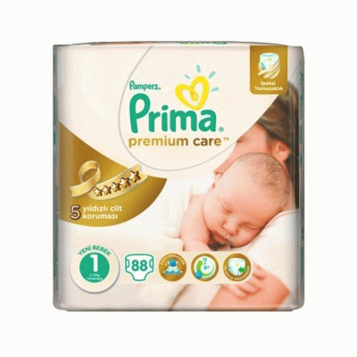 پوشک بچه پریما پمپرز سفید (pampers prima sensitiv) ضد حساسیت لهستانی سایز 1