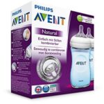 شیشه شیر نچرال(طبیعی) طلقی 260 میل دوتایی آبی اونت avent