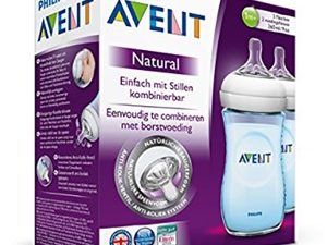 شیشه شیر نچرال(طبیعی) طلقی 260 میل دوتایی آبی اونت avent