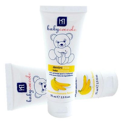 خمیر دندان بچه با طعم موز بی بی کوکول babycoccole