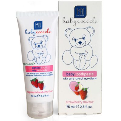 خمیر دندان بی بی کوکول با طعم توت فرنگی babycoccole