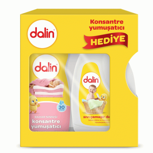 مایع لباسشویی و مایع نرم کننده کودک دالین ترکیه (ضدحساسیت) dalin