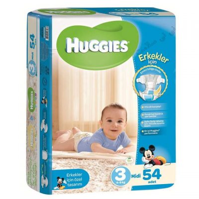 پوشک بچه هاگیز سایز 3  Huggies پسرانه