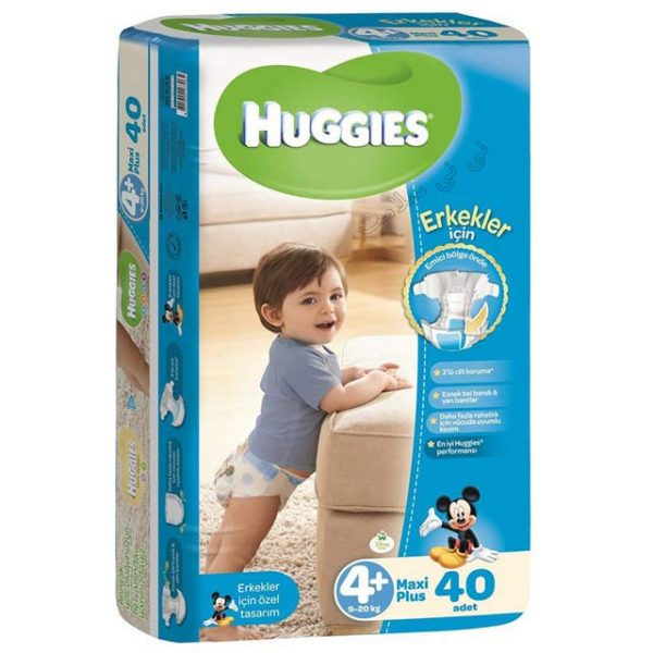 پوشک بچه هاگیز سایز 4+Huggies پسرانه