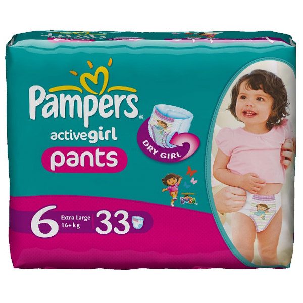 پوشک بچه شورتی پریما پمپرز سایز 6 دخترانهpampers prima