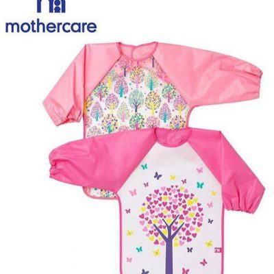 پیشبند پلاستیکی آستین دار دوتایی نوزاد مادرکر mothercare