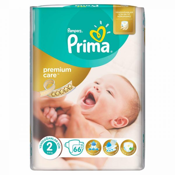 پوشک پریما پمبرز سفید ضد حساسیت لهستانی سایز 2 prima pampers