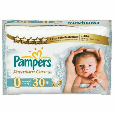 پوشک بچه پریما پمپرز سفید (pampers prima sensitiv ) ضد حساسیت لهستانی سایز 0