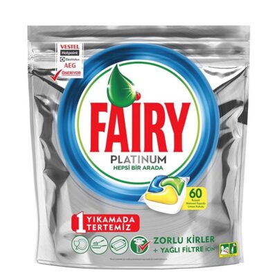 قرص ماشین ظرفشویی ۶۰ عددی پلاتینیوم fairy