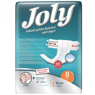 پوشک بی اختیاری بزرگسال چسبی جولی سایز بزرگ ۸ عددی Joly