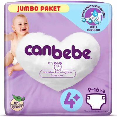پوشک جان به به سایز +۴  بسته 44 عددی canbebe