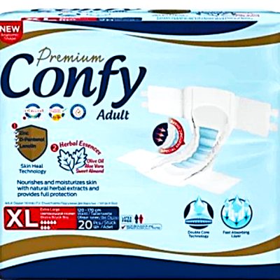 پوشینه بزرگسال کانفی چسبی سایز بزرگ XL بسته ۲۰ عددی کانفی confy